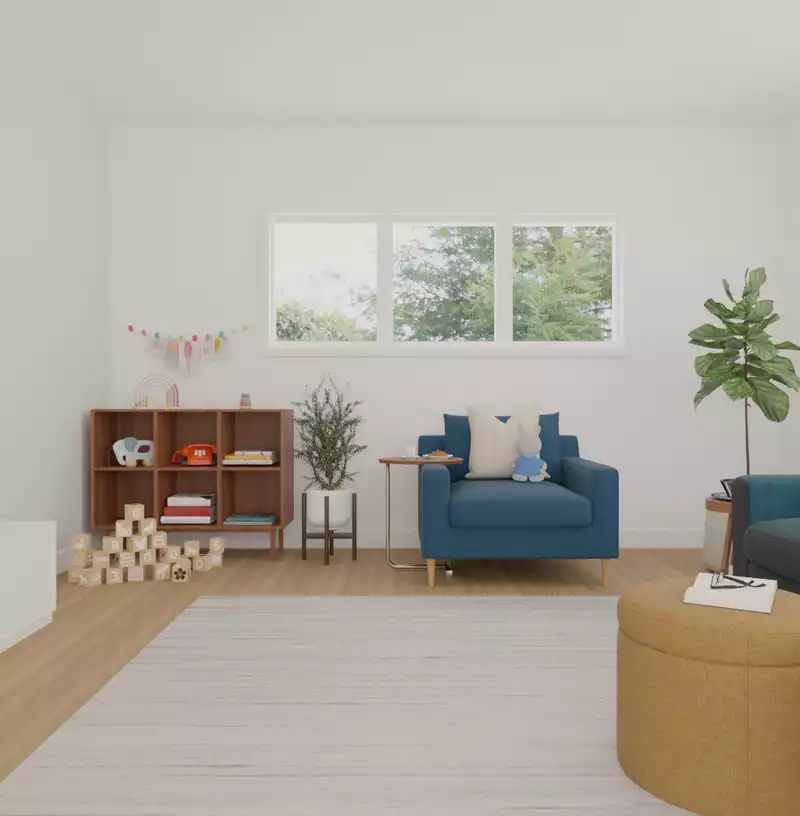 Midcentury Modern, Scandinavian Living Room Design by Havenly Interior Designer Amy