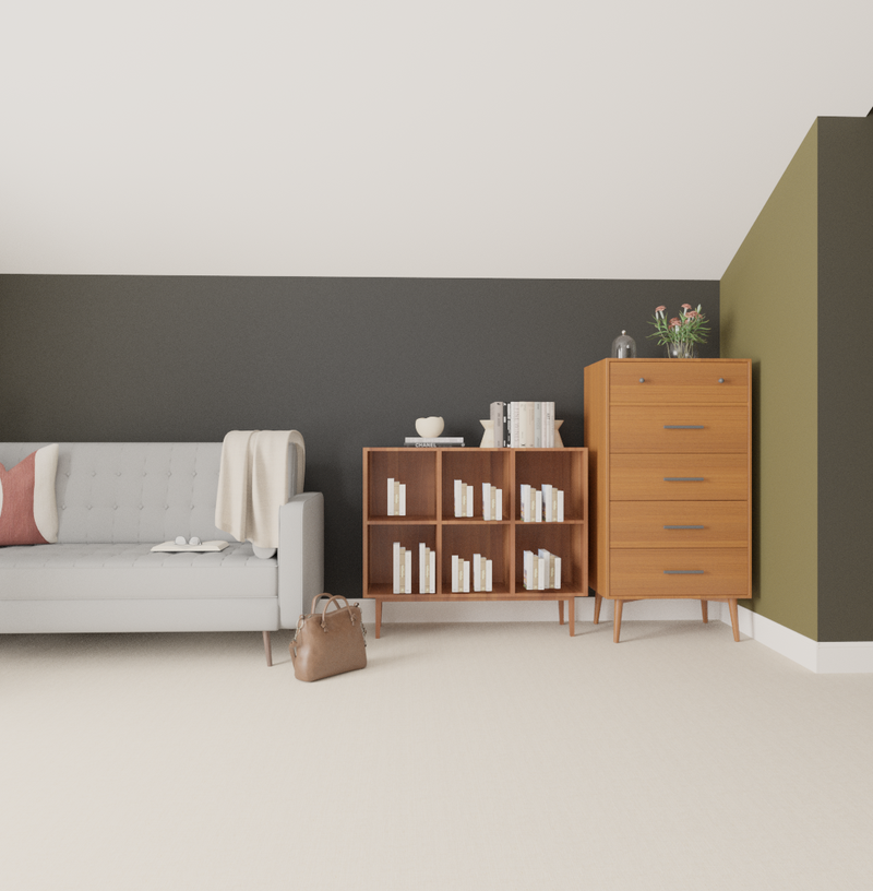 Midcentury Modern, Scandinavian Bedroom Design by Havenly Interior Designer Amy