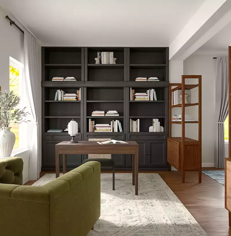 Classic, Library, Vintage Dining Room Design by Havenly Interior Designer Alyssa
