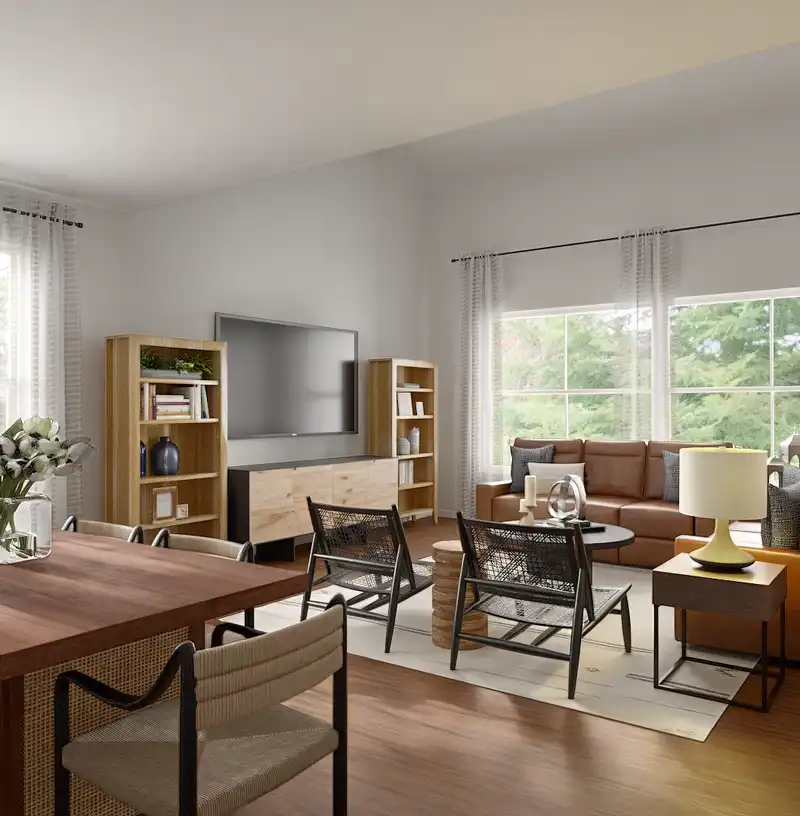 Modern, Eclectic, Bohemian Living Room Design by Havenly Interior Designer Danielle