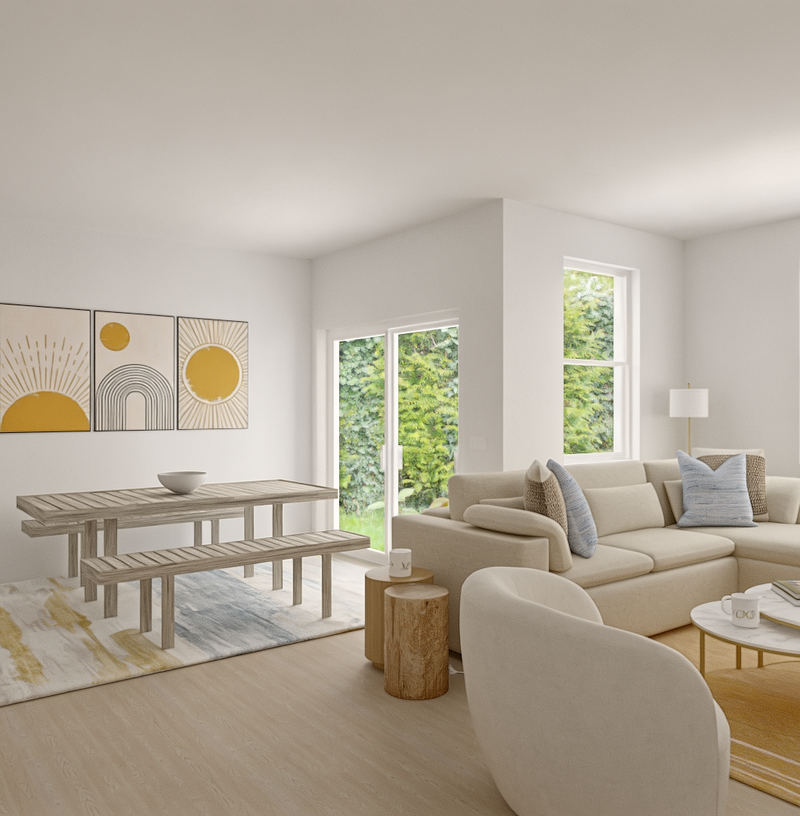 Midcentury Scandi, Organic Modern Living Room Design by Havenly Interior Designer Mary