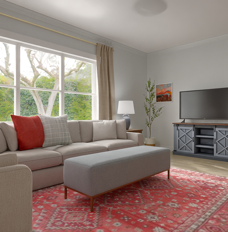 Classic, Farmhouse Reading Room Design by Havenly Interior Designer Alyssa