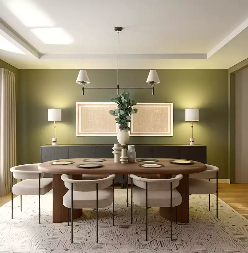 Contemporary, Transitional, Library Dining Room Design by Havenly Interior Designer Danielle