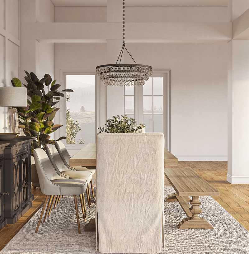 Classic, Coastal, Glam, Farmhouse, Minimal, Scandinavian Dining Room Design by Havenly Interior Designer Amanda