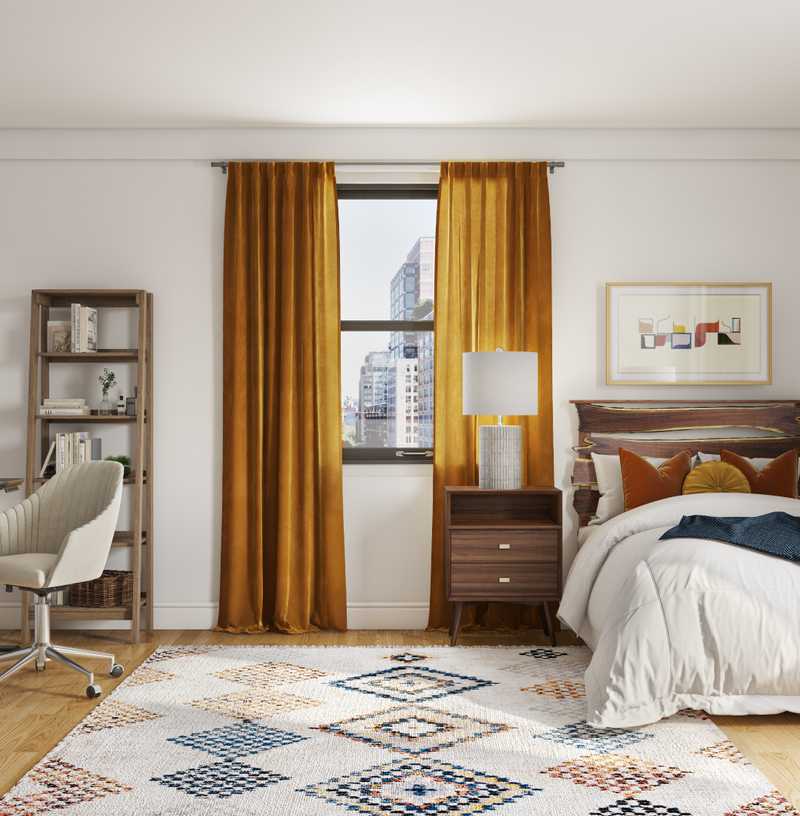 Bohemian, Midcentury Modern, Scandinavian Bedroom Design by Havenly Interior Designer Andrea