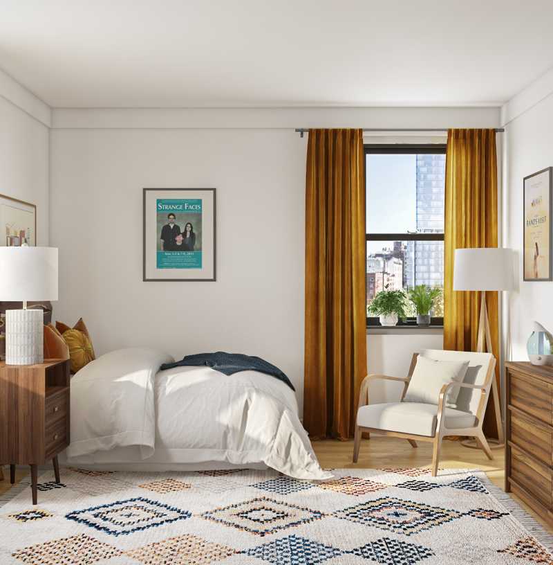 Bohemian, Midcentury Modern, Scandinavian Bedroom Design by Havenly Interior Designer Andrea