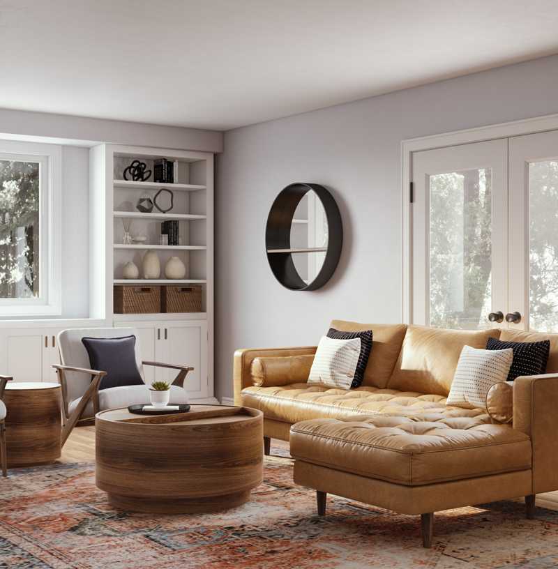 Eclectic, Bohemian, Midcentury Modern Living Room Design by Havenly Interior Designer Jacqueline