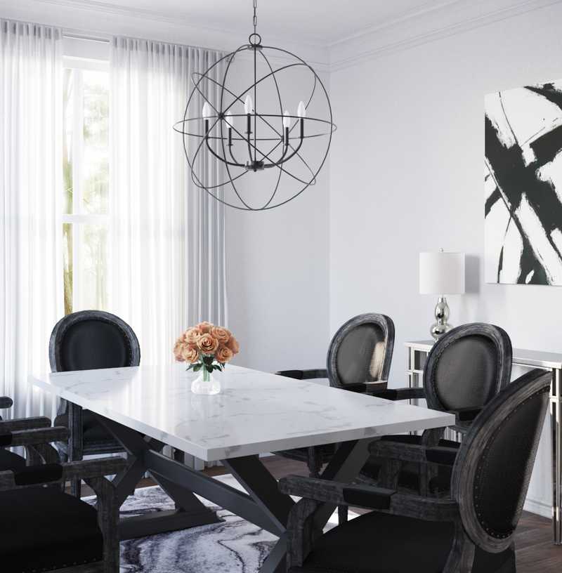 Contemporary Dining Room Design by Havenly Interior Designer Xiaoxiao