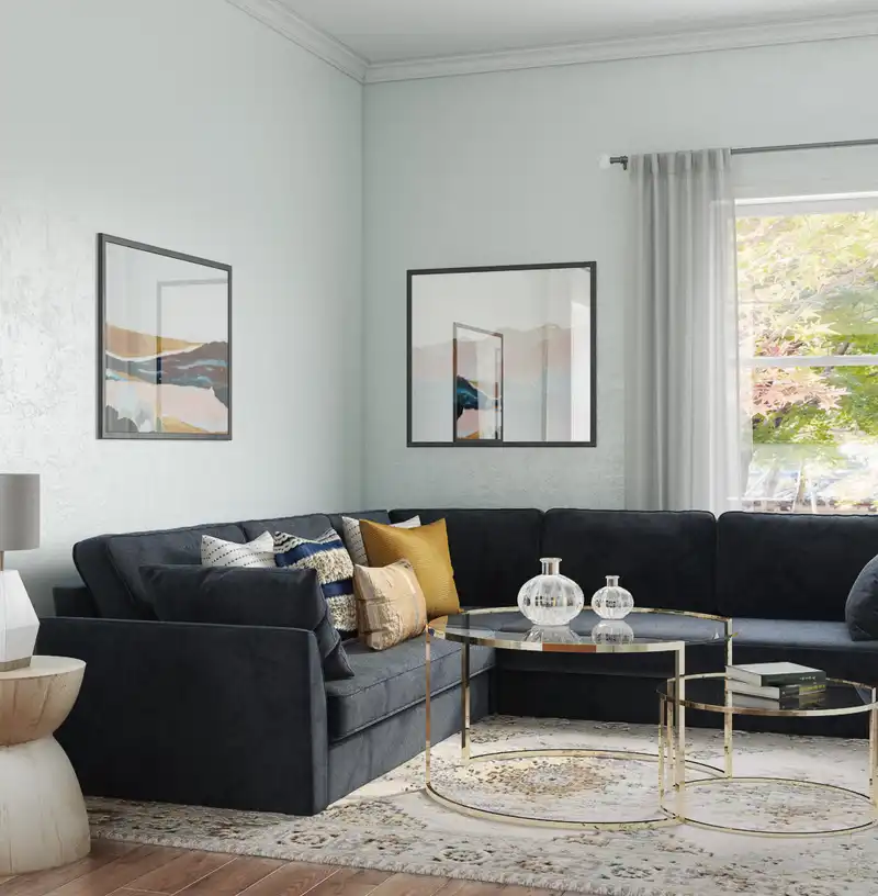 Modern, Eclectic, Midcentury Modern Playroom Design by Havenly Interior Designer Rebecca