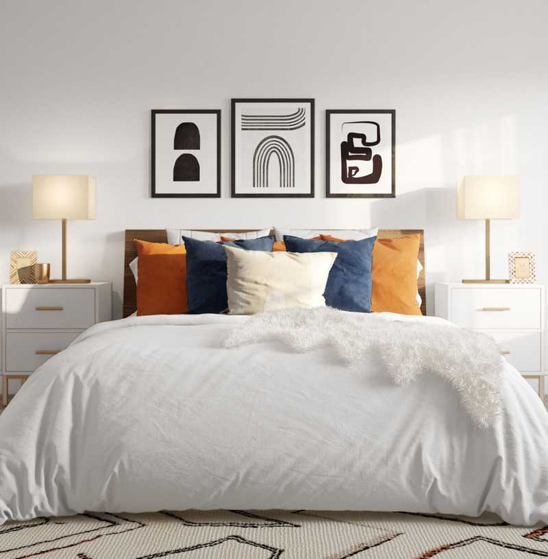 Modern, Vintage, Midcentury Modern Bedroom Design by Havenly Interior Designer Sarah