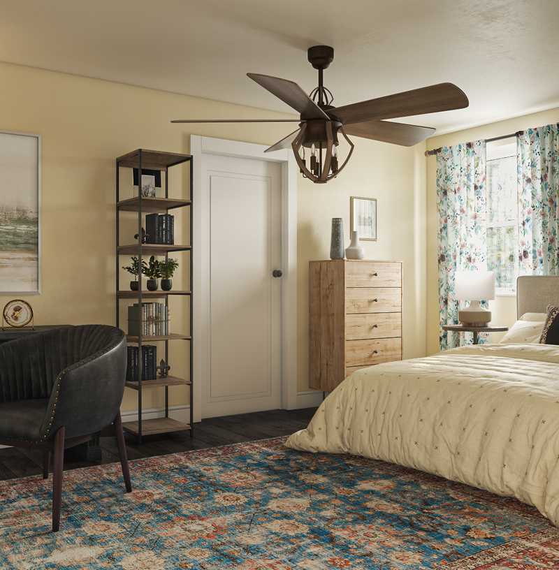 Industrial, Traditional, Rustic, Vintage Bedroom Design by Havenly Interior Designer Julia