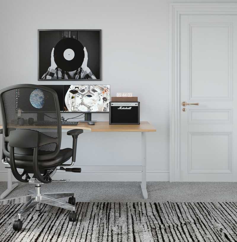 Modern, Midcentury Modern Office Design by Havenly Interior Designer Taylor