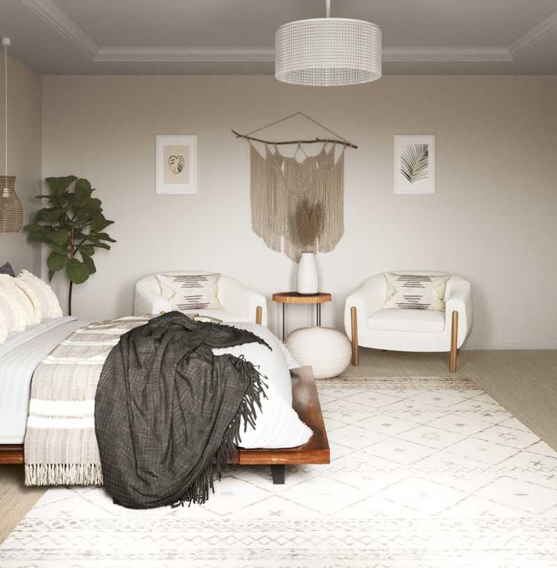 Bohemian, Rustic, Scandinavian Bedroom Design by Havenly Interior Designer Hayley