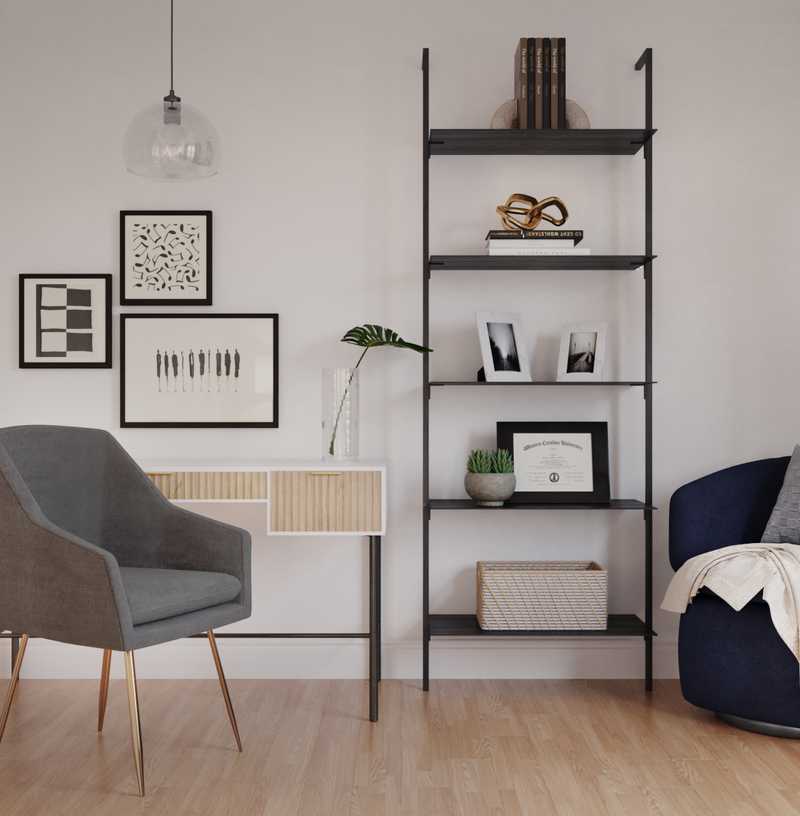 Bohemian, Midcentury Modern Bedroom Design by Havenly Interior Designer Maria