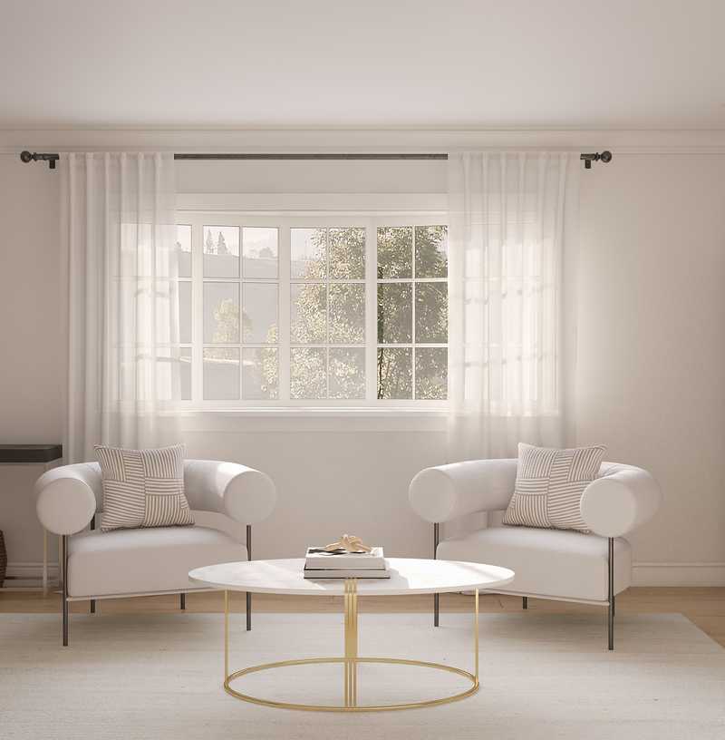 Contemporary, Modern, Glam, Minimal Living Room Design by Havenly Interior Designer Courtney