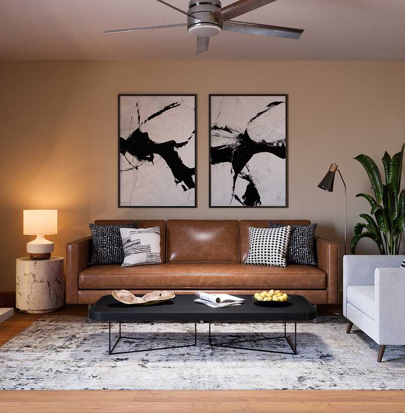 Midcentury Modern, Scandinavian Living Room Design by Havenly Interior Designer Gonzalo