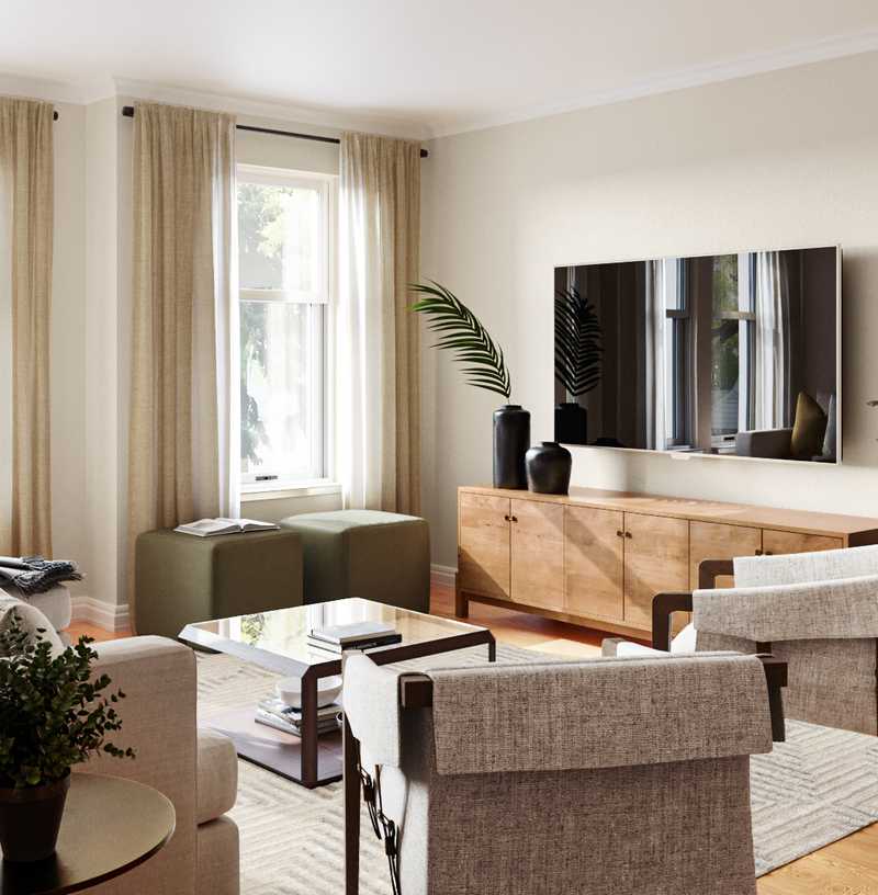 Modern, Eclectic Living Room Design by Havenly Interior Designer Xiomara