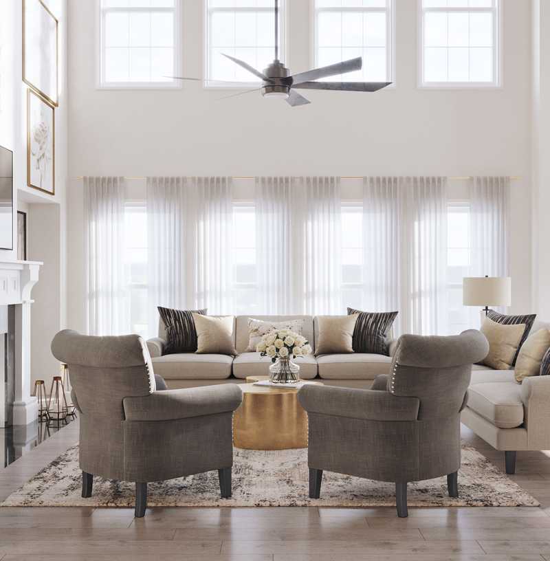 Classic, Transitional Living Room Design by Havenly Interior Designer Shelby