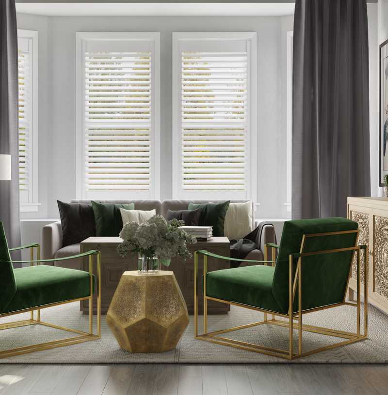 Modern, Eclectic, Glam, Traditional Living Room Design by Havenly Interior Designer Stacy