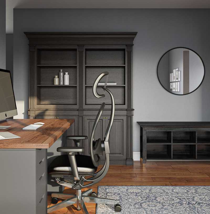 Classic, Farmhouse Office Design by Havenly Interior Designer Samantha