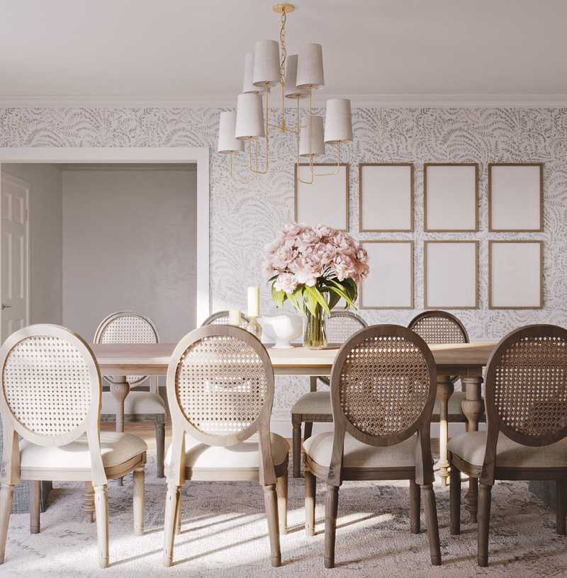 Classic, Coastal, Traditional, Transitional, Preppy Dining Room Design by Havenly Interior Designer Lisa