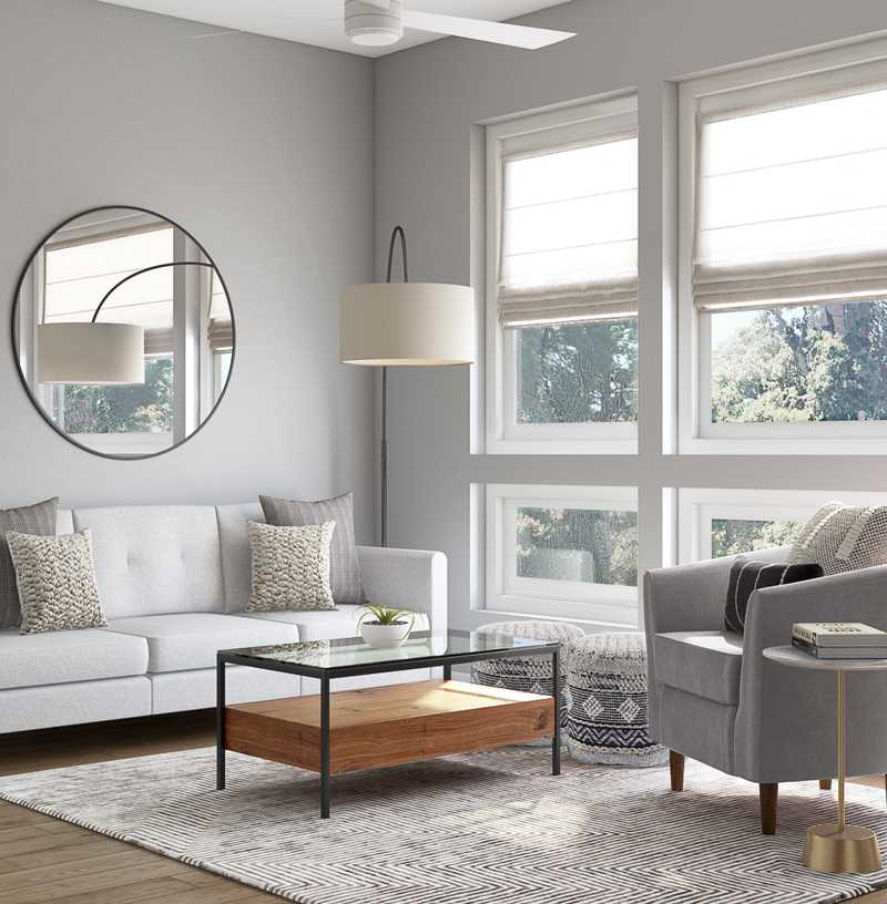 Modern, Eclectic, Bohemian, Midcentury Modern Living Room Design by Havenly Interior Designer Sable