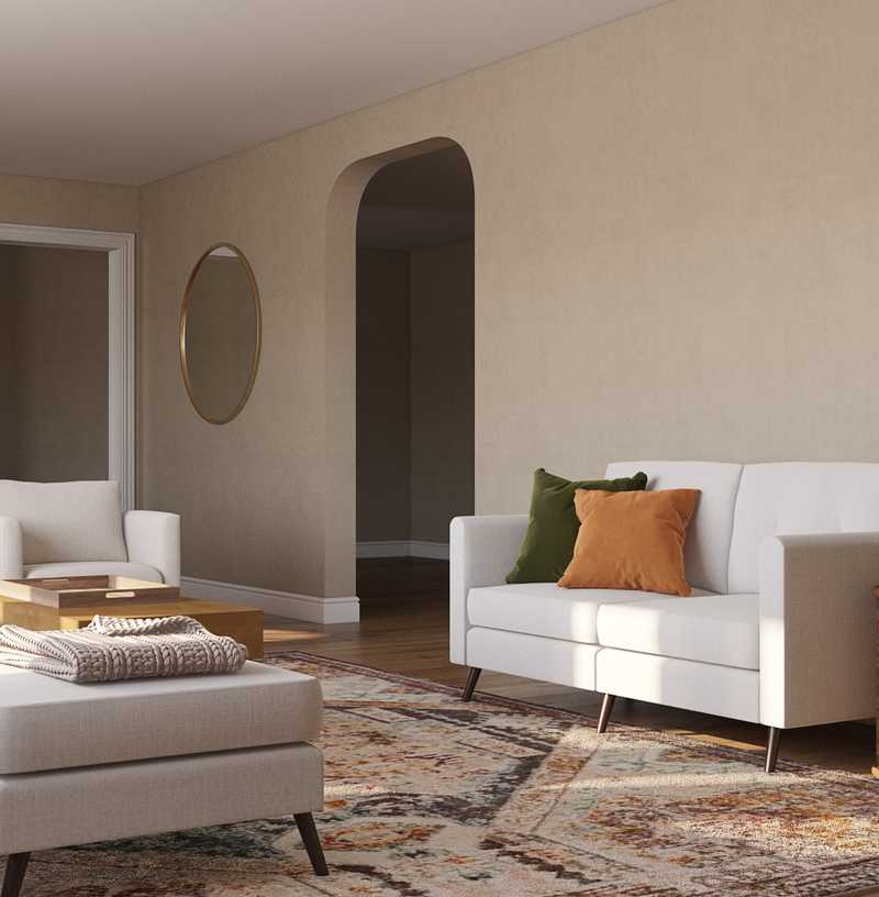 Bohemian, Midcentury Modern, Scandinavian Living Room Design by Havenly Interior Designer Tabithalynn