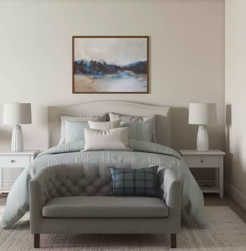 Eclectic, Farmhouse Bedroom Design by Havenly Interior Designer Karen