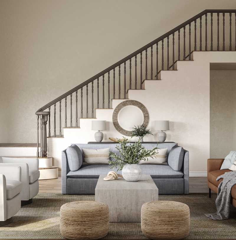 Contemporary, Bohemian, Farmhouse Living Room Design by Havenly Interior Designer Julieta