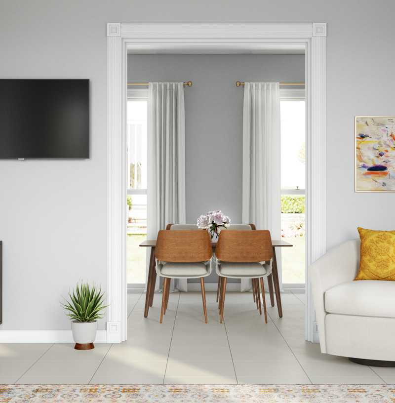Midcentury Modern, Scandinavian Living Room Design by Havenly Interior Designer Ariadna