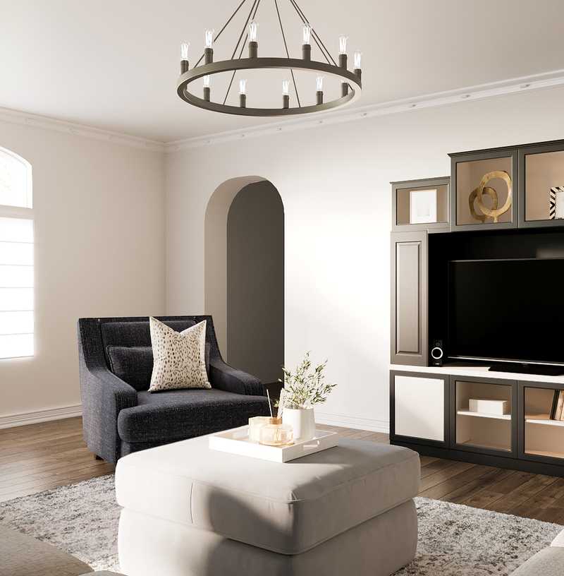 Eclectic, Transitional Living Room Design by Havenly Interior Designer Brea