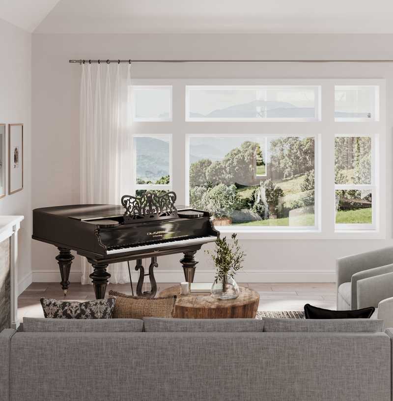 Modern, Vintage, Minimal Living Room Design by Havenly Interior Designer Victoria