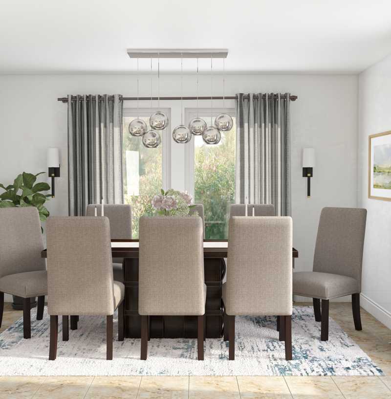 Contemporary, Traditional Dining Room Design by Havenly Interior Designer Stephanie