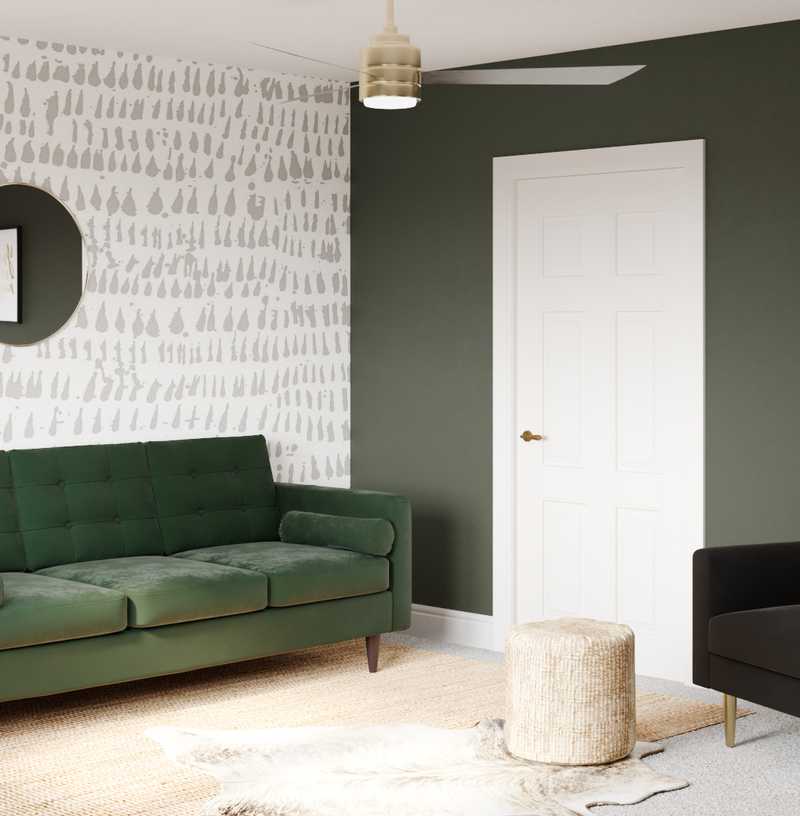 Bohemian, Glam, Transitional Office Design by Havenly Interior Designer Dahlia