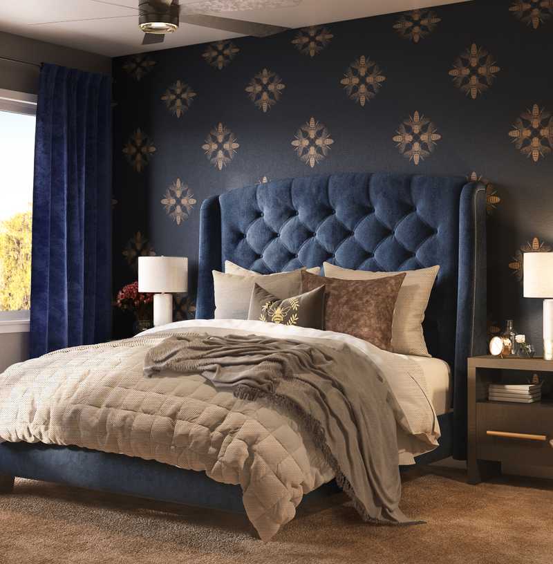Glam, Transitional Bedroom Design by Havenly Interior Designer Sara
