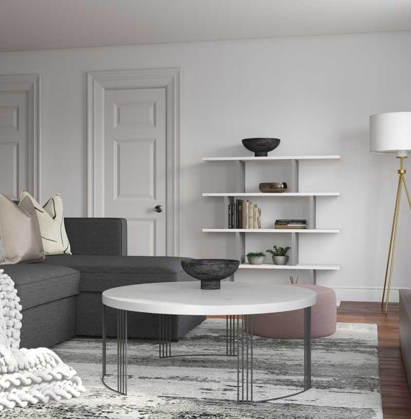 Contemporary, Modern, Glam Living Room Design by Havenly Interior Designer Stephanie