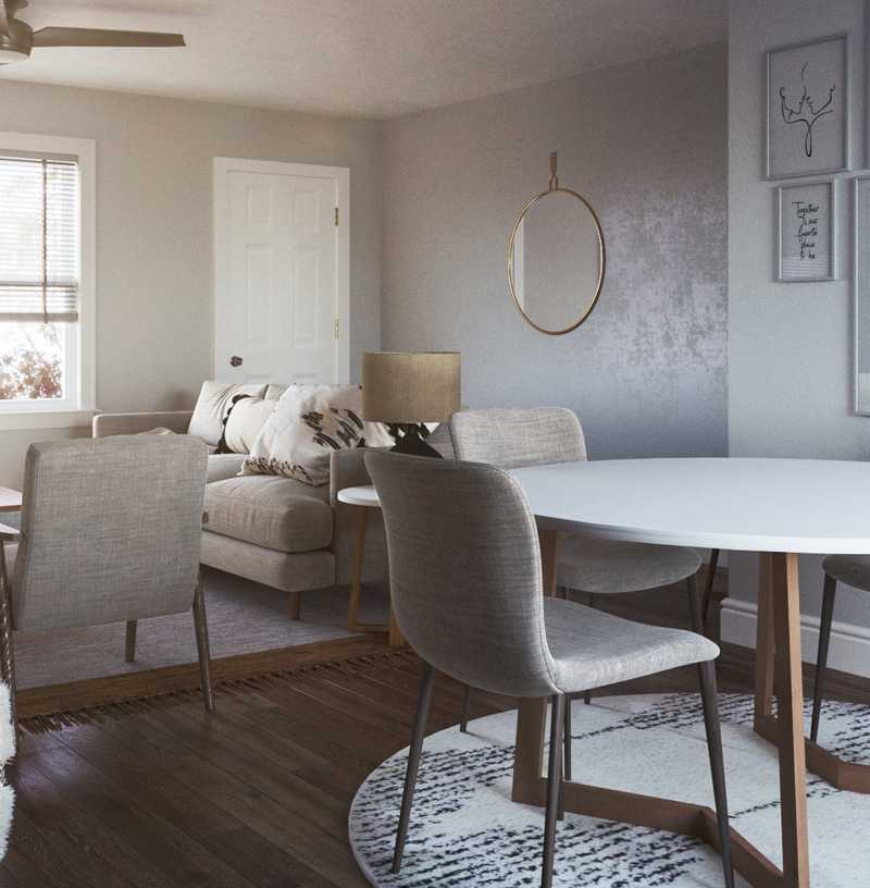 Bohemian, Midcentury Modern Living Room Design by Havenly Interior Designer Priscila
