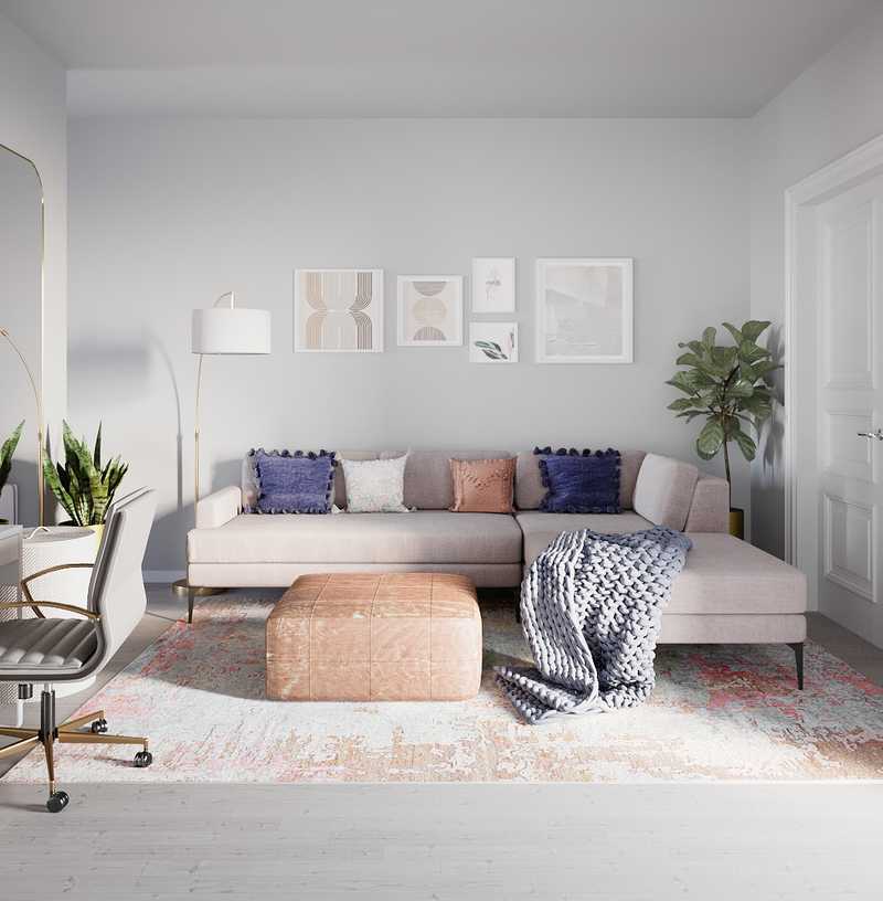 Modern, Eclectic, Bohemian, Southwest Inspired, Scandinavian Living Room Design by Havenly Interior Designer Ellis