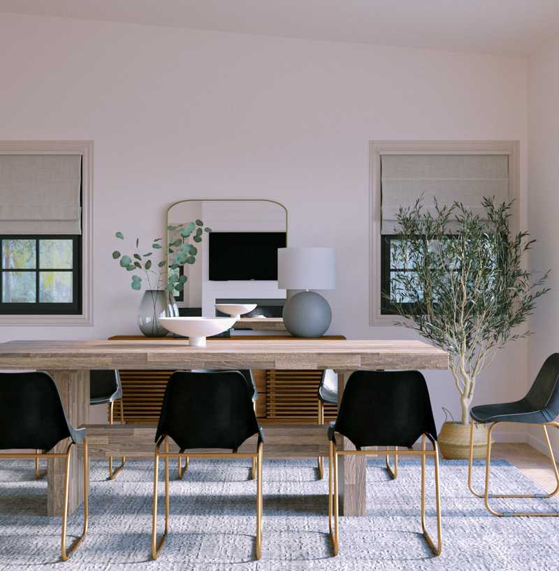 Rustic, Midcentury Modern, Scandinavian Living Room Design by Havenly Interior Designer Karie