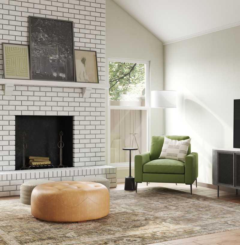 Contemporary, Bohemian, Coastal Living Room Design by Havenly Interior Designer Robyn