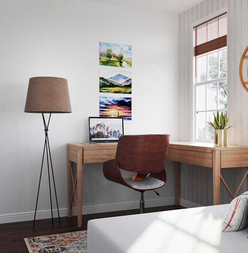Midcentury Modern, Classic Contemporary Office Design by Havenly Interior Designer Hanna