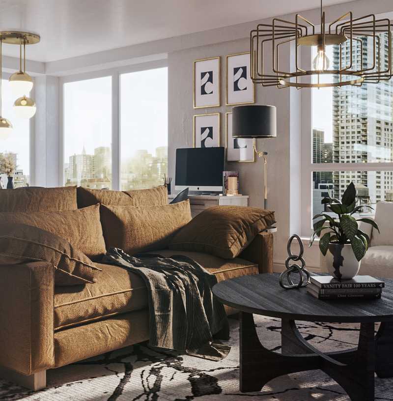 Contemporary, Modern, Eclectic Living Room Design by Havenly Interior Designer Cristina