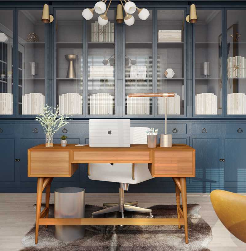 Modern, Classic Office Design by Havenly Interior Designer Aubrey