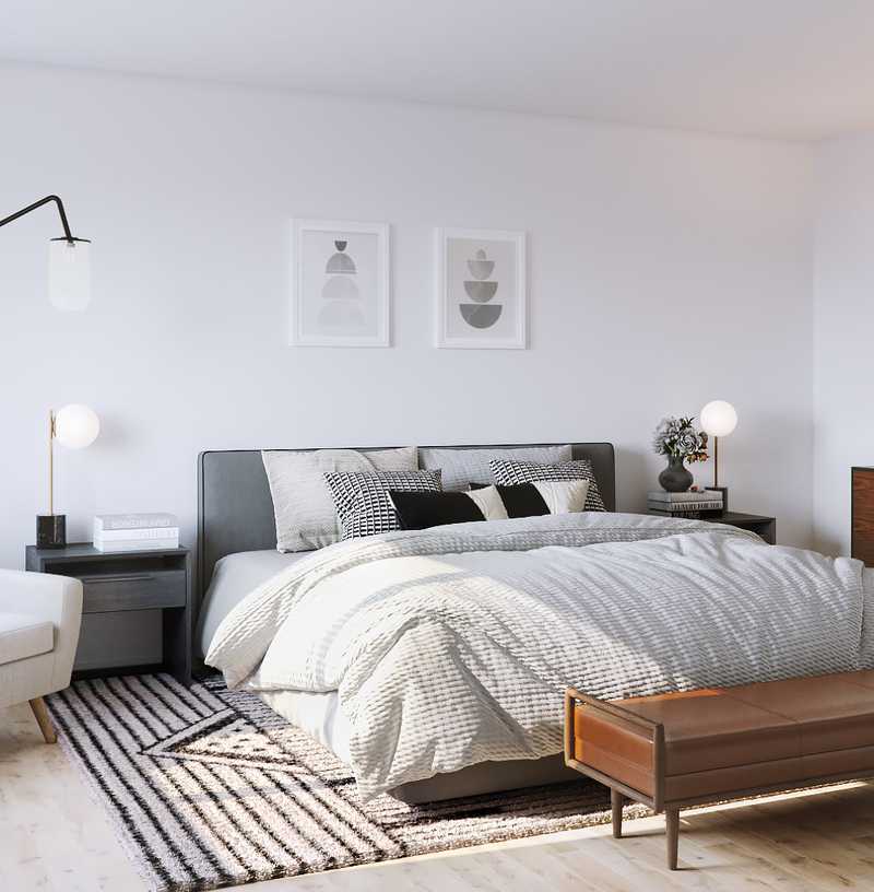Midcentury Modern, Scandinavian Bedroom Design by Havenly Interior Designer Carla