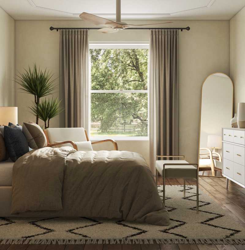 Midcentury Modern, Minimal, Classic Contemporary Bedroom Design by Havenly Interior Designer Stephanie