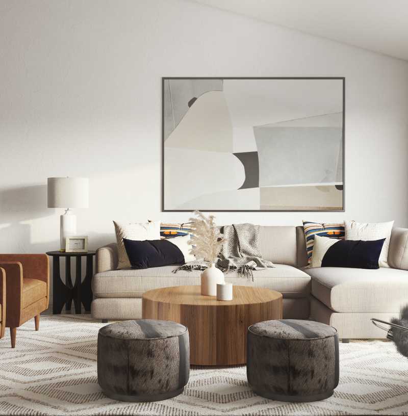 Eclectic Living Room Design by Havenly Interior Designer Natalie