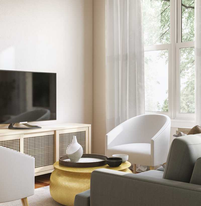 Rustic, Transitional Living Room Design by Havenly Interior Designer Kaylee