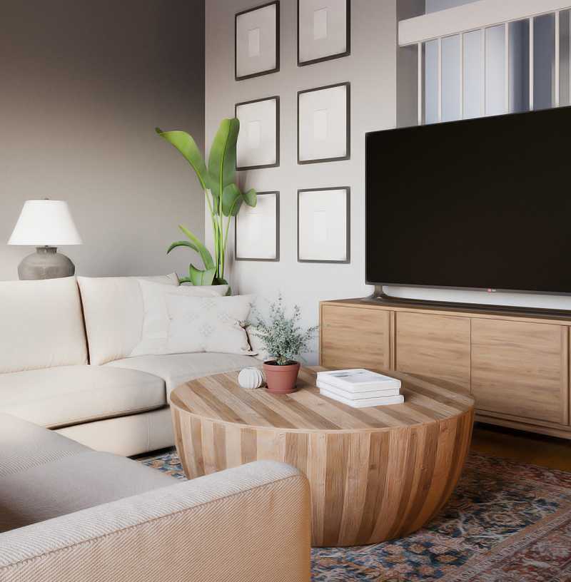 Modern, Farmhouse, Rustic Living Room Design by Havenly Interior Designer Samantha