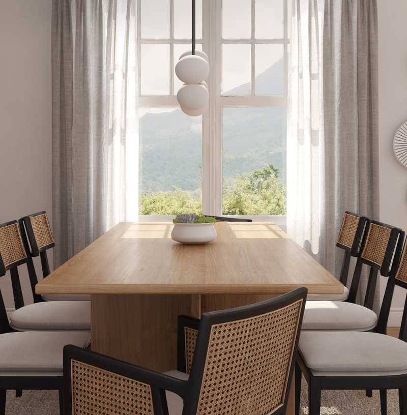 Bohemian, Midcentury Modern Dining Room Design by Havenly Interior Designer Shannon