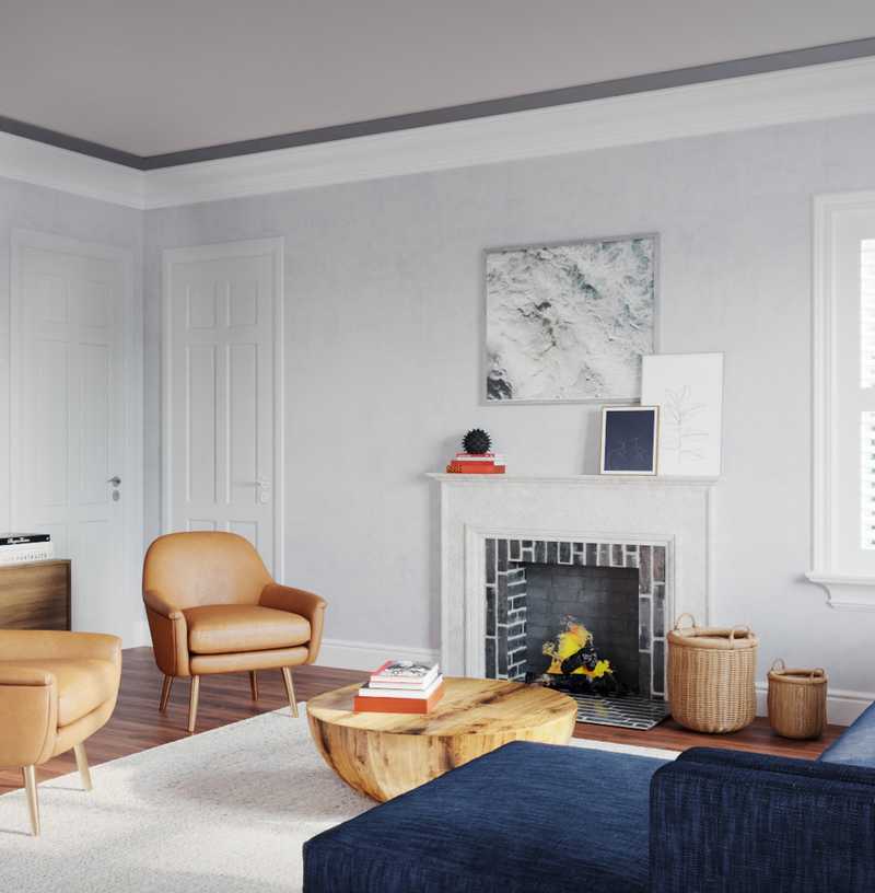 Midcentury Modern, Scandinavian Living Room Design by Havenly Interior Designer Camila